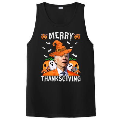 Funny Joe Biden Happy Halloween Shirt Merry Thanksgiving PosiCharge Competitor Tank