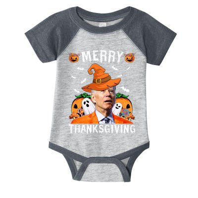 Funny Joe Biden Happy Halloween Shirt Merry Thanksgiving Infant Baby Jersey Bodysuit