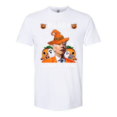 Funny Joe Biden Happy Halloween Shirt Merry Thanksgiving Softstyle CVC T-Shirt