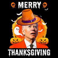 Funny Joe Biden Confused Merry Thanksgiving For Halloween 16 in Basic Backpack