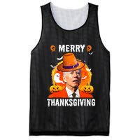 Funny Joe Biden Confused Merry Thanksgiving For Halloween Mesh Reversible Basketball Jersey Tank