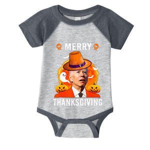 Funny Joe Biden Confused Merry Thanksgiving For Halloween Infant Baby Jersey Bodysuit