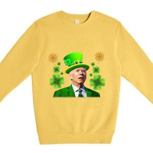 Funny Joe Biden St Patricks Day Merry 4th Of July Sarcastic Great Gift Premium Crewneck Sweatshirt