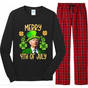 Funny Joe Biden St Patricks Day Merry 4th Of July Sarcastic Great Gift Long Sleeve Pajama Set