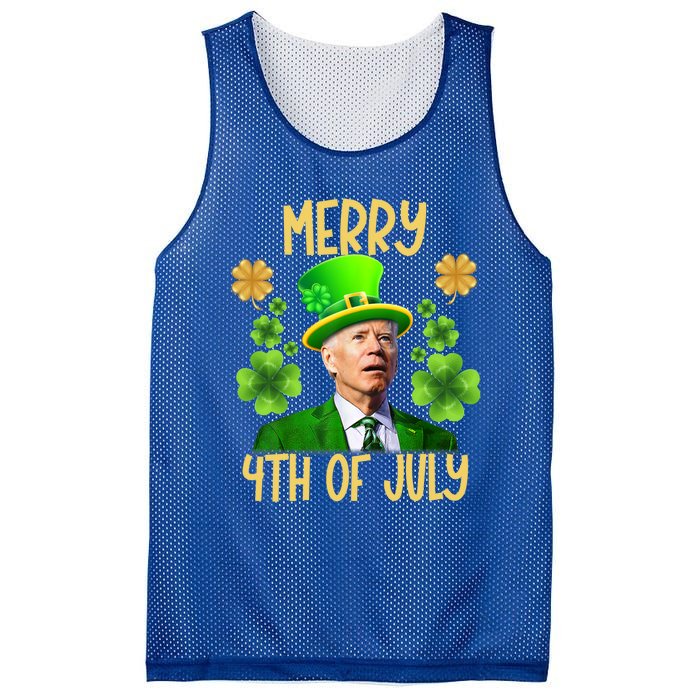 Funny Joe Biden St Patricks Day Merry 4th Of July Sarcastic Great Gift Mesh Reversible Basketball Jersey Tank