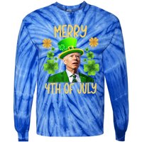 Funny Joe Biden St Patricks Day Merry 4th Of July Sarcastic Great Gift Tie-Dye Long Sleeve Shirt