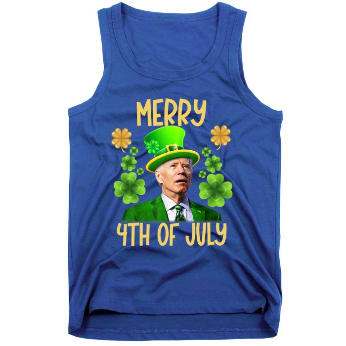 Funny Joe Biden St Patricks Day Merry 4th Of July Sarcastic Great Gift Tank Top