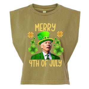 Funny Joe Biden St Patricks Day Merry 4th Of July Sarcastic Great Gift Garment-Dyed Women's Muscle Tee