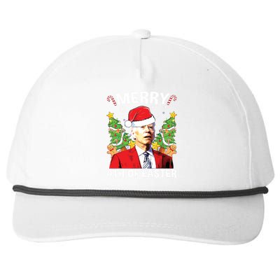 Funny Joe Biden Christmas Santa Hat Merry 4th Of Easter Xmas Snapback Five-Panel Rope Hat