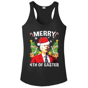 Funny Joe Biden Christmas Santa Hat Merry 4th Of Easter Xmas Ladies PosiCharge Competitor Racerback Tank