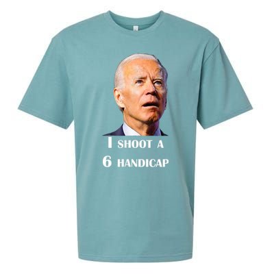 Funny Joe Biden I Shoot A 6 Handicap In Golf Debate 2024 Sueded Cloud Jersey T-Shirt