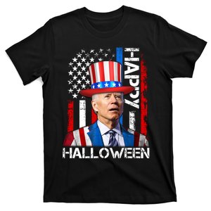 Funny Joe Biden 4th Of July Happy Halloween American Flag T-Shirt