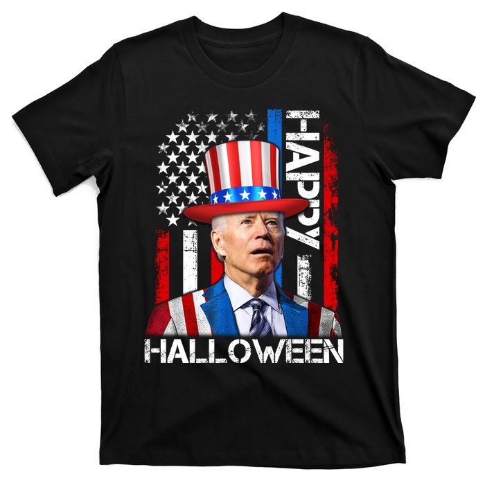 Funny Joe Biden 4th Of July Happy Halloween American Flag T-Shirt