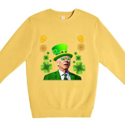 Funny Joe Biden St Patricks Day Merry 4th Of Ramadan Gift Premium Crewneck Sweatshirt