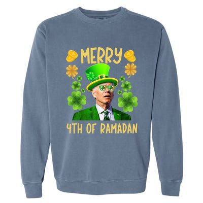 Funny Joe Biden St Patricks Day Merry 4th Of Ramadan Gift Garment-Dyed Sweatshirt