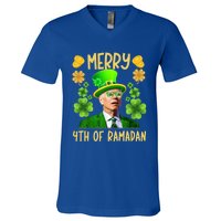 Funny Joe Biden St Patricks Day Merry 4th Of Ramadan Gift V-Neck T-Shirt