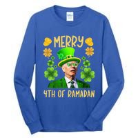 Funny Joe Biden St Patricks Day Merry 4th Of Ramadan Gift Tall Long Sleeve T-Shirt