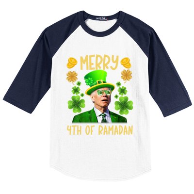 Funny Joe Biden St Patricks Day Merry 4th Of Ramadan Gift Baseball Sleeve Shirt