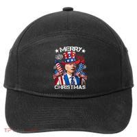 Funny Joe Biden 4th Of July Merry Christmas Firework USA 7-Panel Snapback Hat