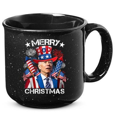 Funny Joe Biden 4th Of July Merry Christmas Firework USA 15oz Campfire Ceramic Mug