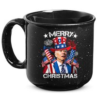 Funny Joe Biden 4th Of July Merry Christmas Firework USA 15oz Campfire Ceramic Mug
