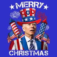 Funny Joe Biden 4th Of July Merry Christmas Firework USA Hoodie
