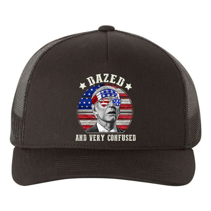 Funny Joe Biden Dazed And Very Confused 4th Of July 2024 Yupoong Adult 5-Panel Trucker Hat