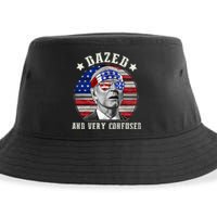 Funny Joe Biden Dazed And Very Confused 4th Of July 2024 Sustainable Bucket Hat