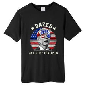 Funny Joe Biden Dazed And Very Confused 4th Of July 2024 Tall Fusion ChromaSoft Performance T-Shirt