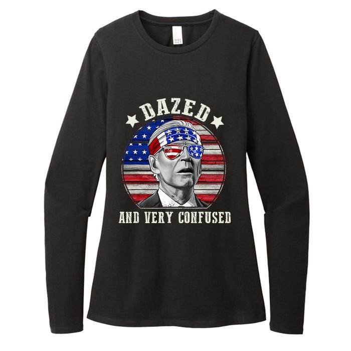 Funny Joe Biden Dazed And Very Confused 4th Of July 2024 Womens CVC Long Sleeve Shirt