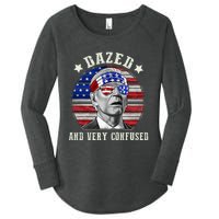 Funny Joe Biden Dazed And Very Confused 4th Of July 2024 Women's Perfect Tri Tunic Long Sleeve Shirt