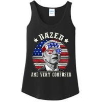 Funny Joe Biden Dazed And Very Confused 4th Of July 2024 Ladies Essential Tank