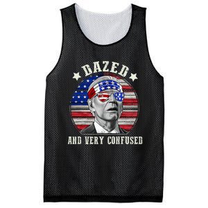 Funny Joe Biden Dazed And Very Confused 4th Of July 2024 Mesh Reversible Basketball Jersey Tank