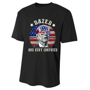 Funny Joe Biden Dazed And Very Confused 4th Of July 2024 Performance Sprint T-Shirt