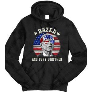 Funny Joe Biden Dazed And Very Confused 4th Of July 2024 Tie Dye Hoodie