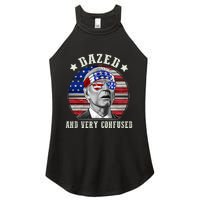 Funny Joe Biden Dazed And Very Confused 4th Of July 2024 Women's Perfect Tri Rocker Tank