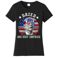 Funny Joe Biden Dazed And Very Confused 4th Of July 2024 Women's T-Shirt