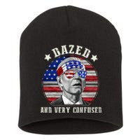 Funny Joe Biden Dazed And Very Confused 4th Of July 2024 Short Acrylic Beanie