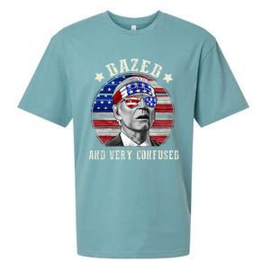 Funny Joe Biden Dazed And Very Confused 4th Of July 2024 Sueded Cloud Jersey T-Shirt