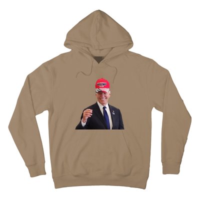 Funny Joe Biden Dons Trump 2024 Cap Wear A Trump Hat Gift Hoodie