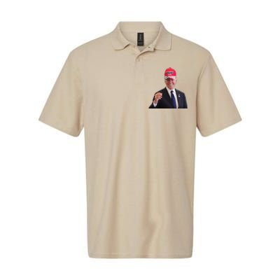 Funny Joe Biden Dons Trump 2024 Cap Wear A Trump Hat Gift Softstyle Adult Sport Polo