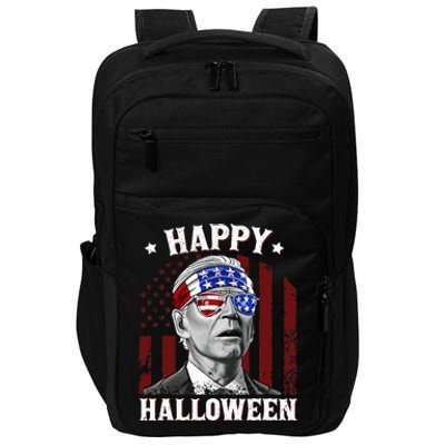 Funny Joe Biden Happy Halloween Confused 4th Of July 2024 Impact Tech Backpack