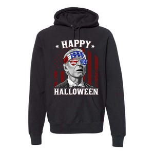 Funny Joe Biden Happy Halloween Confused 4th Of July 2024 Premium Hoodie