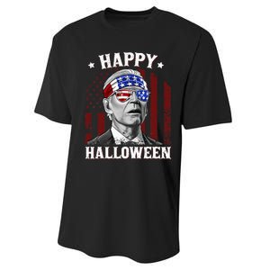 Funny Joe Biden Happy Halloween Confused 4th Of July 2024 Performance Sprint T-Shirt