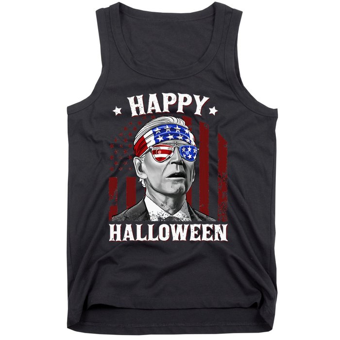 Funny Joe Biden Happy Halloween Confused 4th Of July 2024 Tank Top