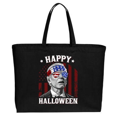 Funny Joe Biden Happy Halloween Confused 4th Of July 2024 Cotton Canvas Jumbo Tote