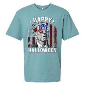 Funny Joe Biden Happy Halloween Confused 4th Of July 2024 Sueded Cloud Jersey T-Shirt