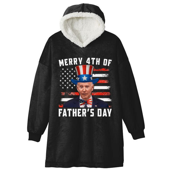 Funny Joe Biden Happy Merry 4th Of July Confused Fathers Day Hooded Wearable Blanket