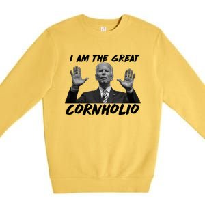 Funny Joe Biden I Am The Great Cornholio Premium Crewneck Sweatshirt