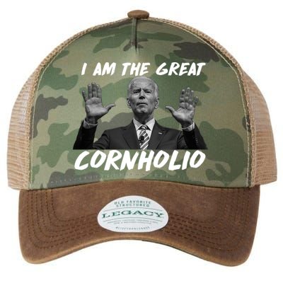 Funny Joe Biden I Am The Great Cornholio Legacy Tie Dye Trucker Hat
